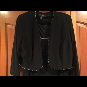 Black rhinestone formal dress two pieces 👗